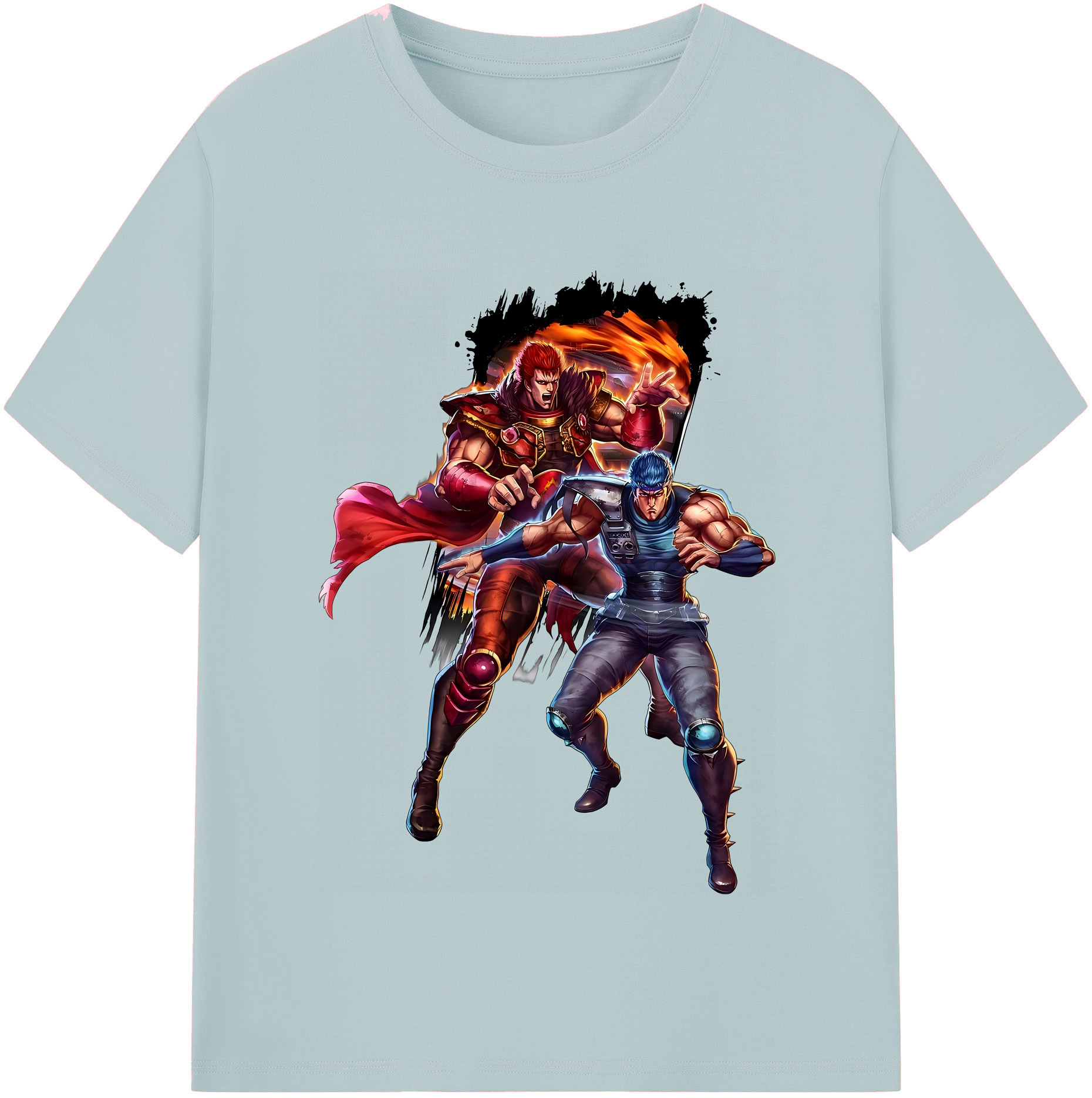 （画像用） 北斗の拳 Fist of the North Star 綿100％半袖Tシャツ（フロントプリント）
